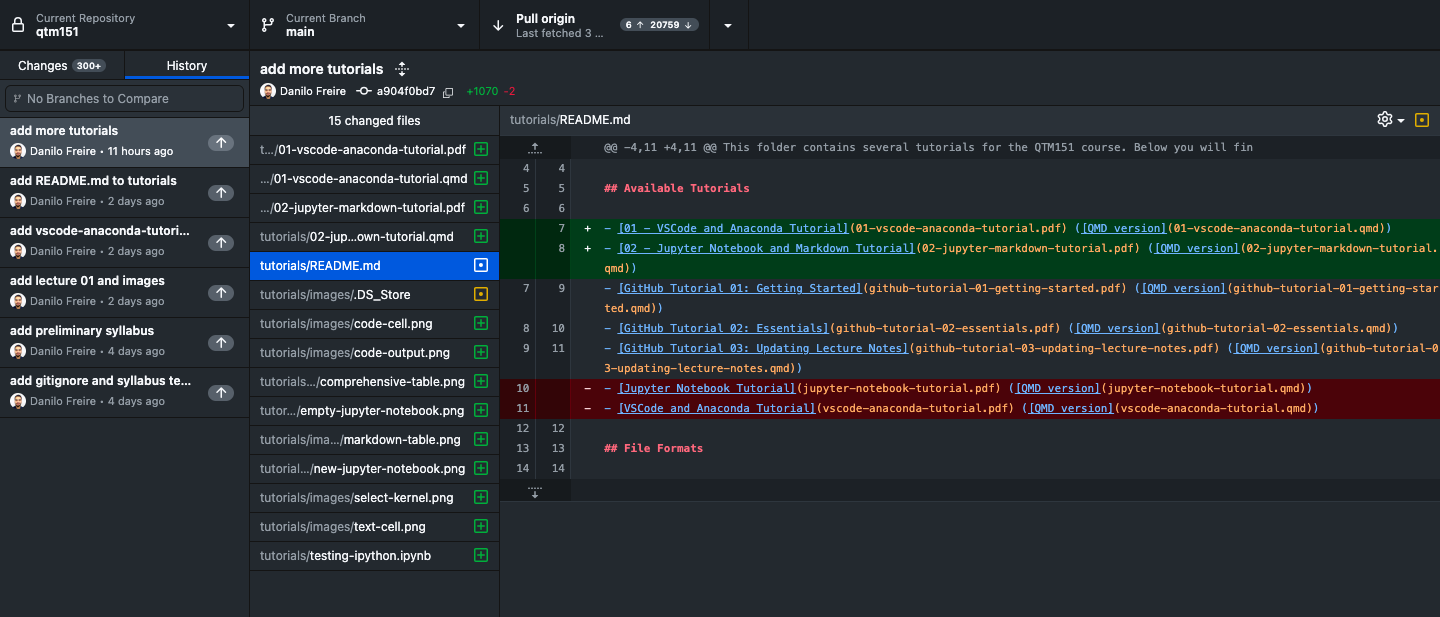 GitHub Tutorial – DATASCI 151