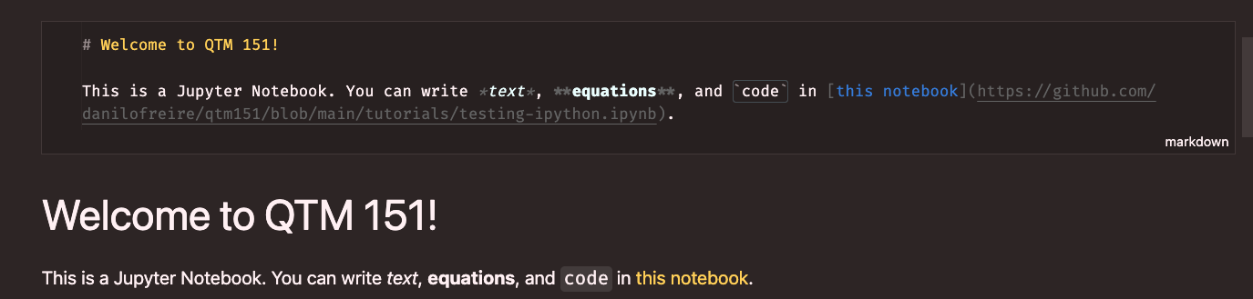 Jupyter Notebook and Markdown Tutorial – DATASCI 151
